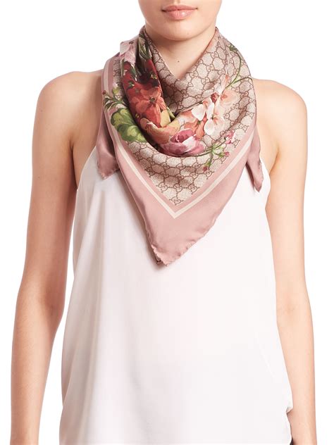 strawberry scarf gucci|Gucci silk blend scarves.